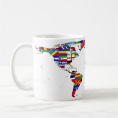 世界の国旗の世界地図 コーヒーマグカップ (左)