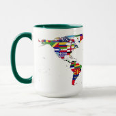 世界の国旗の世界地図 マグカップ (左)