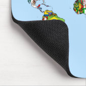 世界の国旗の地図のマウスパッド マウスパッド (コーナー)