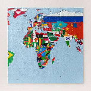 世界の国旗の地図2 ジグソーパズル