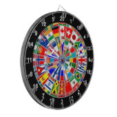 世界の国旗の投げ矢のボードゲーム旅行雄牛e ダーツボード (正面左)