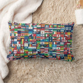 世界の国旗の枕 ランバークッション (ブランケット)