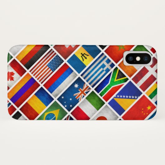 世界の国旗のIphone Xの場合 Case-Mate iPhoneケース (裏面(横))