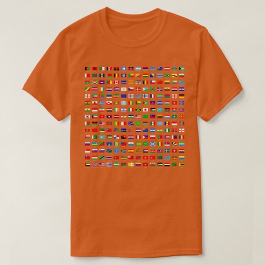 世界の国旗カッコいいトラベル210フラ国際的グ Tシャツ (デザイン正面)