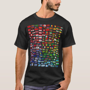 世界の国旗カッコいい旅行国旗国際的 Tシャツ