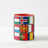 世界の国旗カラフル収集 マグカップ (中央)