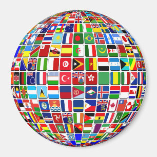 世界の国旗グローブ国際的, マグネット