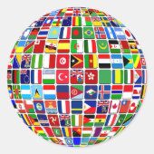 世界の国旗グローブ国際的, ラウンドシール (正面)