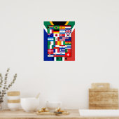 世界の国旗サッカー2010ポスター ポスター (キッチン)