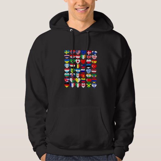 世界の国旗国際的 パーカ (正面)