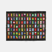 世界の国旗国際的 フリースブランケット (正面(横))