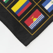 世界の国旗国際的 フリースブランケット (角)