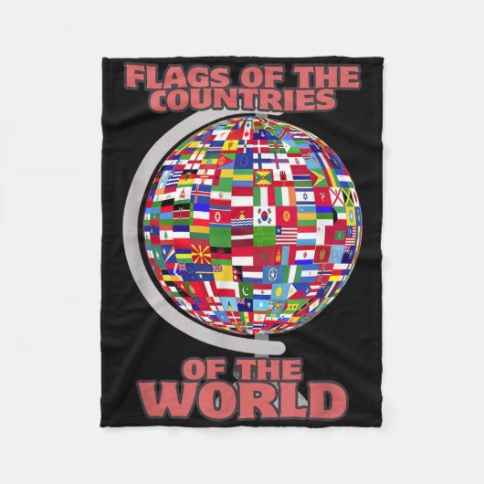 世界の国旗国際的 フリースブランケット (正面)