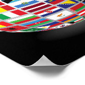 世界の国旗国際的 ポスター (角)