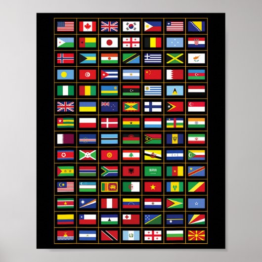 世界の国旗国際的 ポスター (正面)