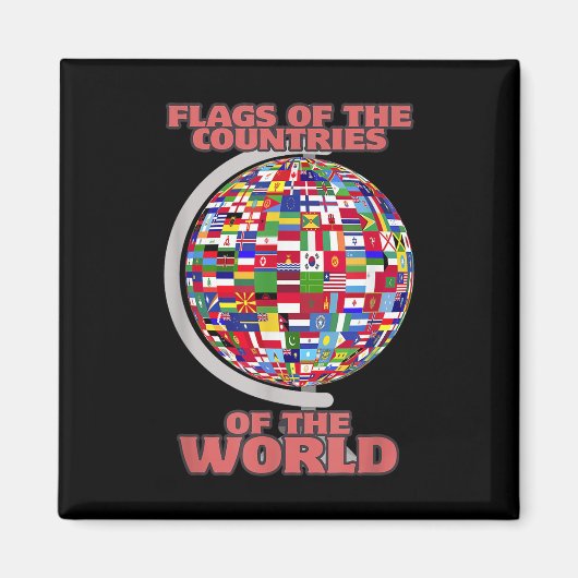 世界の国旗国際的 マグネット (正面)