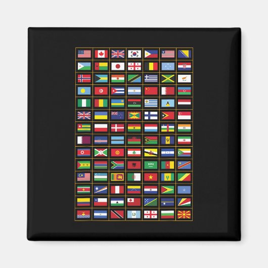 世界の国旗国際的 マグネット (正面)