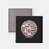 世界の国旗国際的 マグネット (正面/裏面)
