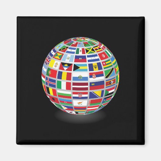 世界の国旗国際的 マグネット (正面)