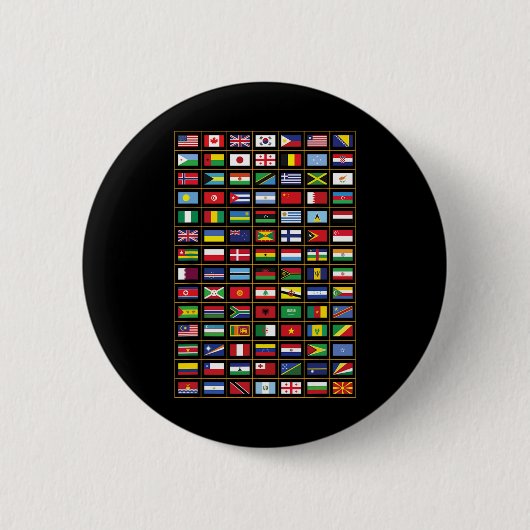 世界の国旗国際的 缶バッジ (正面)