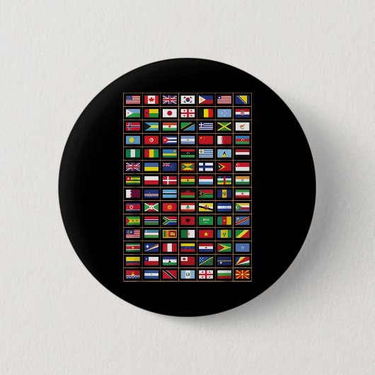 世界の国旗国際的 缶バッジ (正面)
