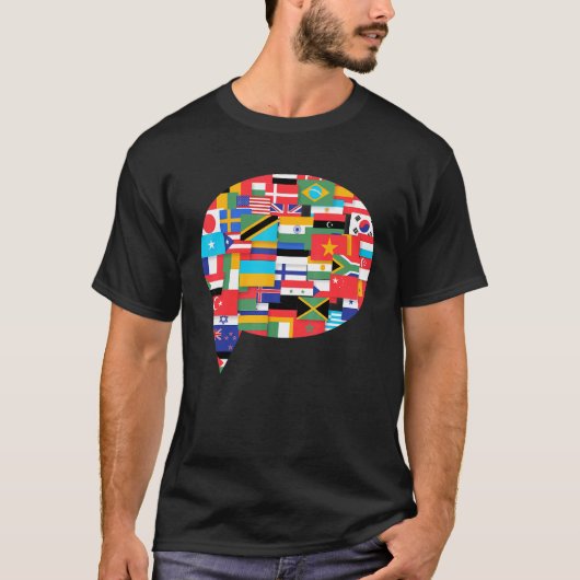世界の国旗国際的 Tシャツ (正面)
