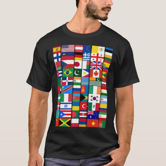 世界の国旗国際的 Tシャツ (正面)