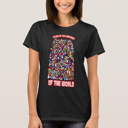 世界の国旗国際的 Tシャツ (正面)