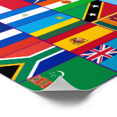 世界の国旗背景 ポスター (角)