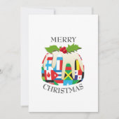 世界の国旗 | クリスマスプディング | フェスティバル シーズンカード (正面)