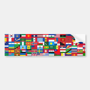 世界の国旗 バンパーステッカー