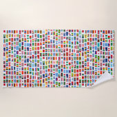 世界の国旗 ビーチタオル (正面)