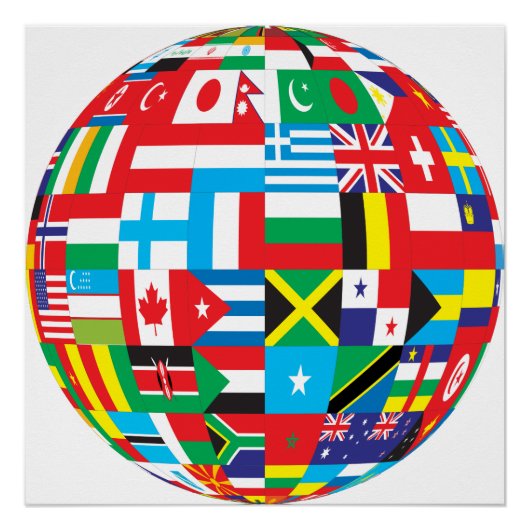 世界の国旗 ポスター (正面)