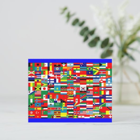 世界の国旗 ポストカード (スタンド正面)