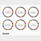 世界の国旗 ラウンドシール (シート)