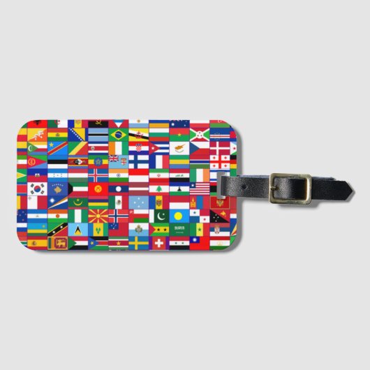 世界の国旗 ラゲッジタグ (正面横)