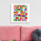 世界の国旗 国際旗 キャンバスプリント (インサイチュ (リビング))