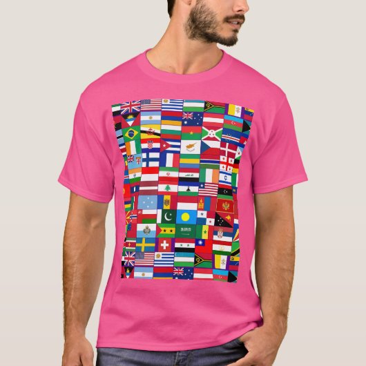 世界の国旗 Tシャツ (正面)