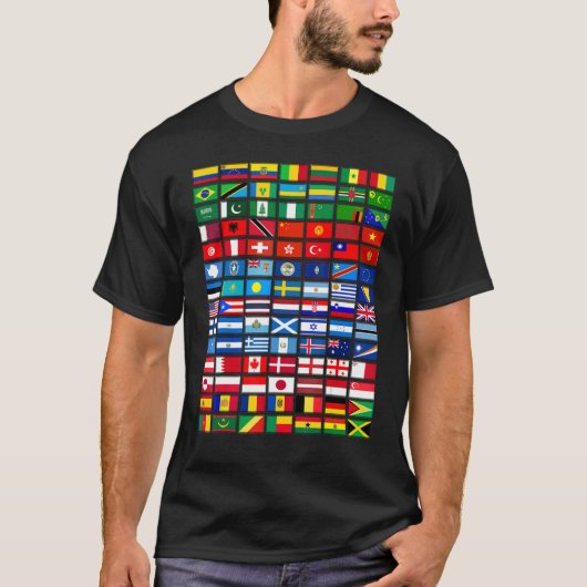 世界の国旗 Tシャツ (正面)
