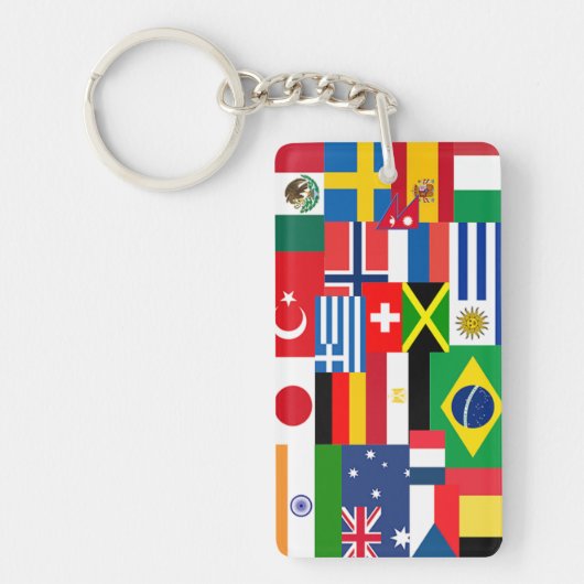 世界の国際旗 キーホルダー (正面)
