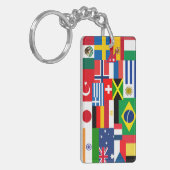 世界の国際的な旗 キーホルダー (正面左)