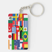 世界の国際的な旗 キーホルダー (裏面)