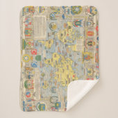 世界の国際連合の地図 シェルパブランケット (正面)