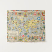 世界の国際連合の地図 タペストリー (正面(横))