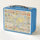 世界の国際連合の地図 メタルランチボックス (裏面)