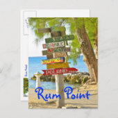 世界の国/木カラフルシンボルや象徴/ラム点 ポストカード (正面/裏面)