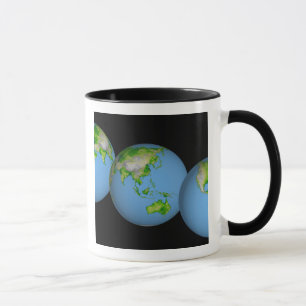 世界の地勢眺め マグカップ