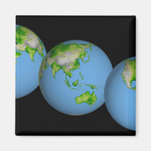 世界の地勢眺め マグネット