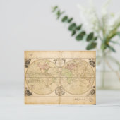世界の地図バイカーリントン・ボーレス(1791) ポストカード (スタンド正面)