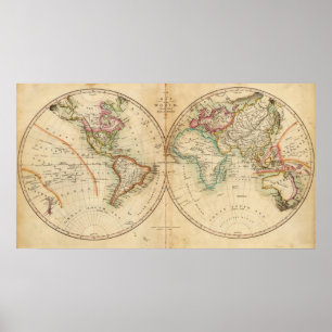 世界の地図3 ポスター